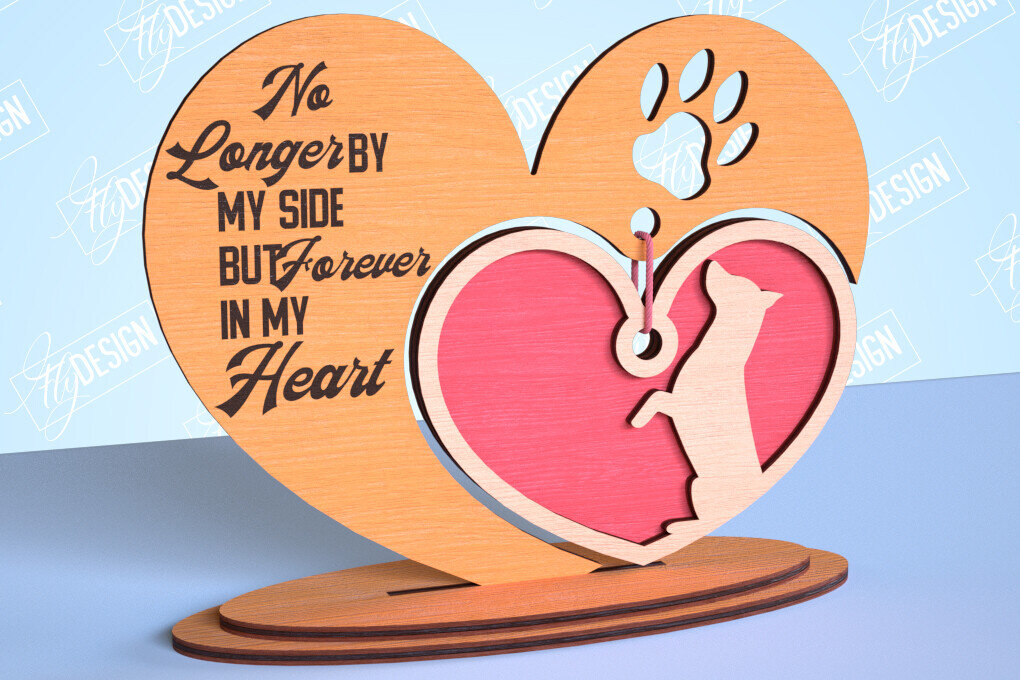 Intra απο ξύλο plywood 3mm-4mm πάχος – Μνημείο κατοικίδιων κρεμαστή καρδιά | Κατοικία Κατοικίδια Δίασταση  20x20 cm INTRAFABR-99262241