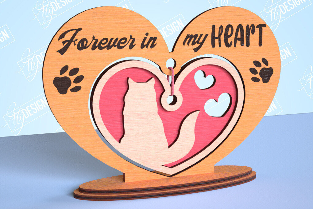 Intra απο ξύλο plywood 3mm-4mm πάχος – Μνημείο κατοικίδιων κρεμαστή καρδιά | Κατοικία Κατοικίδια Δίασταση  20x20 cm INTRAFABR-99262140