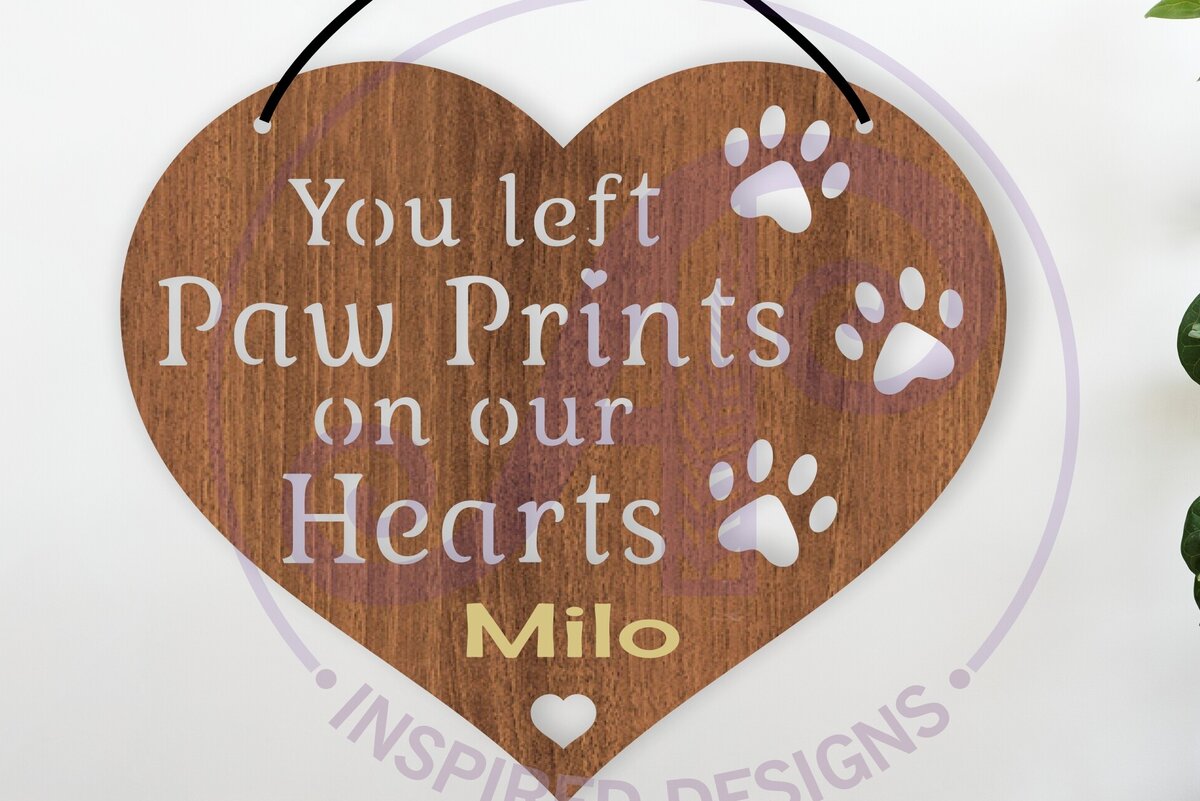 Intra απο ξύλο plywood 3mm-4mm πάχος – Επιτοίχια πινακίδα καρδιάς αναμνηστικού κατοικίδιου, αρχείο Δίασταση  20x20 cm INTRAFABR-120607296