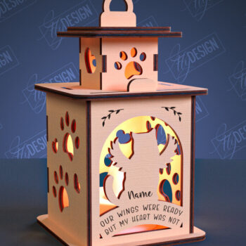 Intra απο ξύλο plywood 3mm-4mm πάχος – Φανάρι Μνήμης Ζώων | 3D Φανάρι | CNC Δίασταση 20x20 cm INTRAFABR-99067617 - Image 1