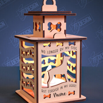 Intra απο ξύλο plywood 3mm-4mm πάχος – Πακέτο κοπής Laser Laser Memorial Pet Memorial Δίασταση 20x20 cm INTRAFABR-99068519 - Image 2