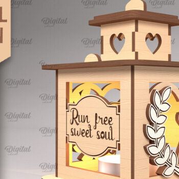 Intra απο ξύλο plywood 3mm-4mm πάχος – Pet Memorial Lantern. 3D Λαμπτήρες Laser Δίασταση  20x20 cm INTRAFABR-92124163 - Image 1