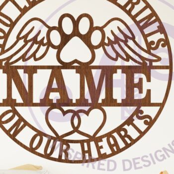 Intra απο ξύλο plywood 3mm-4mm πάχος – Πινακίδα τέχνης τοίχου με όνομα κατοικίδιο ζώο, Δίασταση 40x30 cm INTRAFABR-120770297 - Image 2