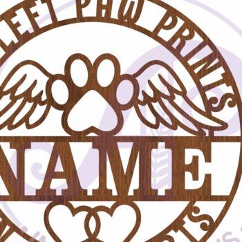 Intra απο ξύλο plywood 3mm-4mm πάχος – Πινακίδα τέχνης τοίχου με όνομα κατοικίδιο ζώο, Δίασταση 40x30 cm INTRAFABR-120770297 - Image 6