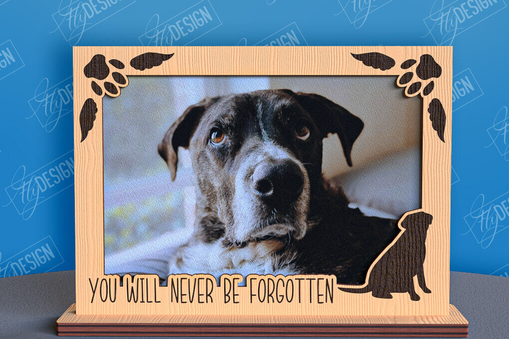 Intra απο ξύλο plywood 3mm-4mm πάχος –  λέιζερ κορνίζας φωτογραφιών κατοικίδιων ζώων Memorial Δίασταση  20x20 cm INTRAFABR-96576023