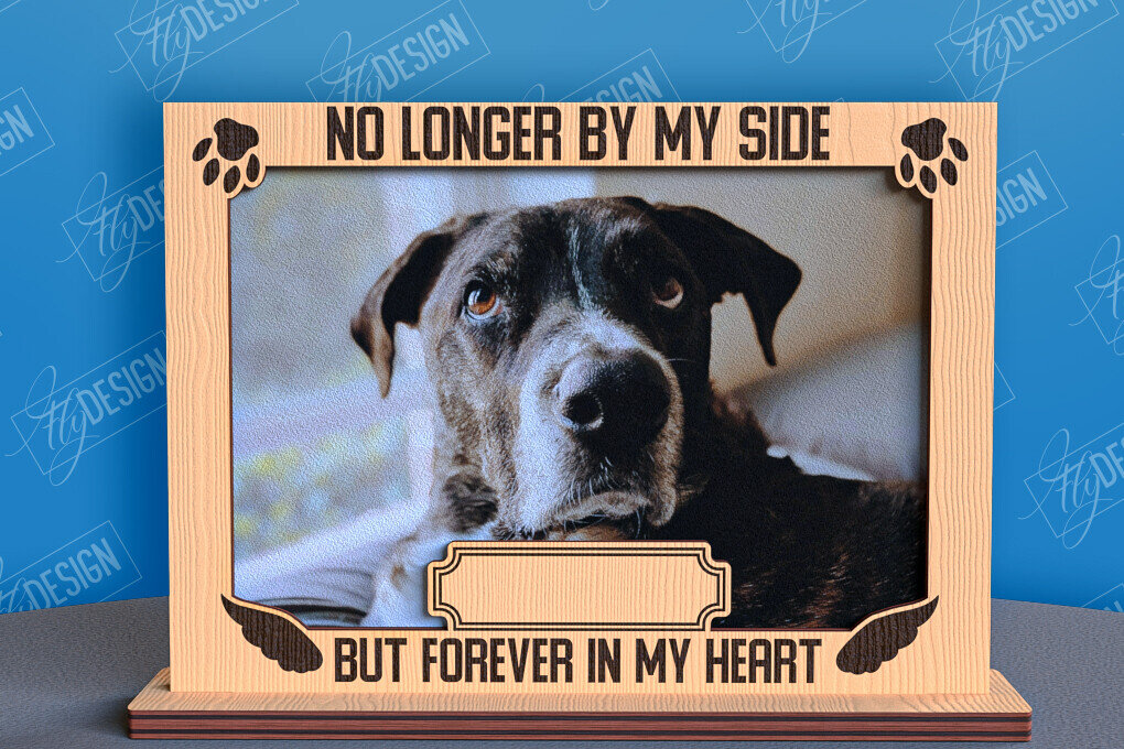 Intra απο ξύλο plywood 3mm-4mm πάχος –  λέιζερ κορνίζας φωτογραφιών κατοικίδιων ζώων Memorial Δίασταση  20x20 cm INTRAFABR-96576025