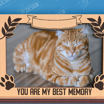 Intra απο ξύλο plywood 3mm-4mm πάχος –  λέιζερ κορνίζας φωτογραφιών κατοικίδιων ζώων Memorial Δίασταση  20x20 cm INTRAFABR-96576032 - Image 1