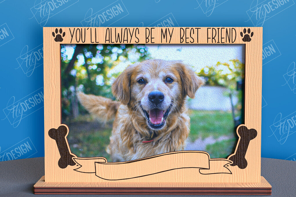 Intra απο ξύλο plywood 3mm-4mm πάχος –  λέιζερ κορνίζας φωτογραφιών κατοικίδιων ζώων Memorial Δίασταση  20x20 cm INTRAFABR-96576041