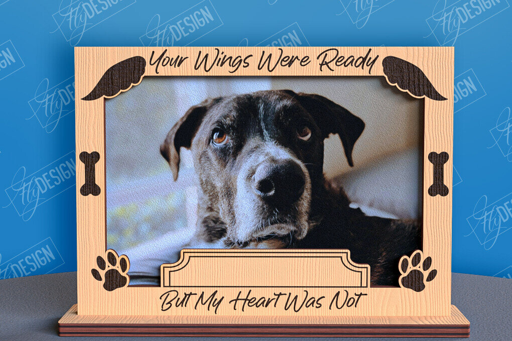 Intra απο ξύλο plywood 3mm-4mm πάχος –  λέιζερ κορνίζας φωτογραφιών κατοικίδιων ζώων Memorial Δίασταση  20x20 cm INTRAFABR-96576050