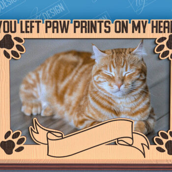 Intra απο ξύλο plywood 3mm-4mm πάχος –  λέιζερ κορνίζας φωτογραφιών κατοικίδιων ζώων Memorial Δίασταση  20x20 cm INTRAFABR-96576018 - Image 1