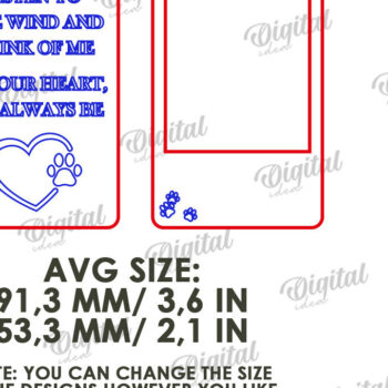 Intra απο ξύλο plywood 3mm-4mm πάχος – Pet Memorial Wind Chime Cut Laser Δίασταση  20x20 cm INTRAFABR-122058480 - Image 2