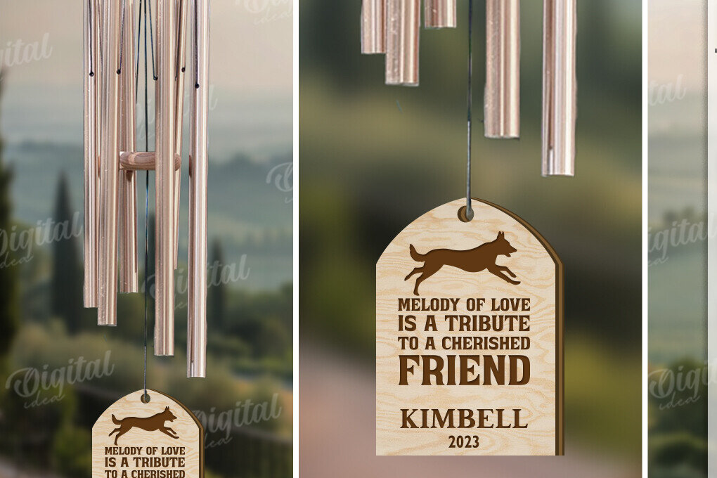 Intra απο ξύλο plywood 3mm-4mm πάχος – Pet Memorial Wind Chime Cut Laser Δίασταση  20x20 cm INTRAFABR-119675527