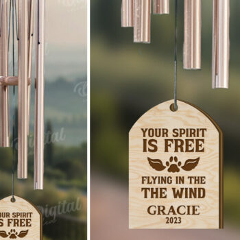 Intra απο ξύλο plywood 3mm-4mm πάχος – Pet Memorial Wind Chimes Bundle Δίασταση  20x20 cm INTRAFABR-119670935 - Image 10