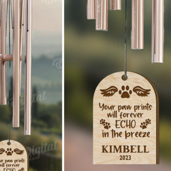 Intra απο ξύλο plywood 3mm-4mm πάχος – Pet Memorial Wind Chimes Bundle Δίασταση  20x20 cm INTRAFABR-119670935 - Image 13