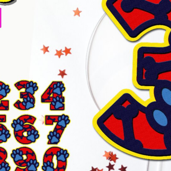 Intra απο ξύλο plywood 3mm-4mm πάχος – Pet Paw Numbers 3D Δίασταση  20x20 cm INTRAFABR-110866941 - Image 1