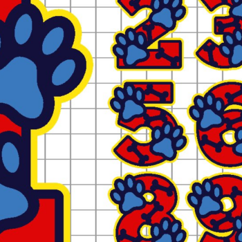 Intra απο ξύλο plywood 3mm-4mm πάχος – Pet Paw Numbers 3D Δίασταση  20x20 cm INTRAFABR-110866941 - Image 2