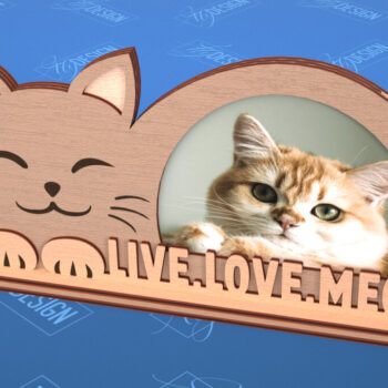 Intra απο ξύλο plywood 3mm-4mm πάχος – Πακέτο κοπής με λέιζερ κορνίζας κατοικίδιων ζώων V.2 Δίασταση  20x20 cm INTRAFABR-101710065 - Image 3