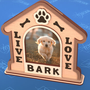 Intra απο ξύλο plywood 3mm-4mm πάχος – Πακέτο κοπής με λέιζερ κορνίζας κατοικίδιων ζώων V.2 Δίασταση  20x20 cm INTRAFABR-101710065 - Image 4