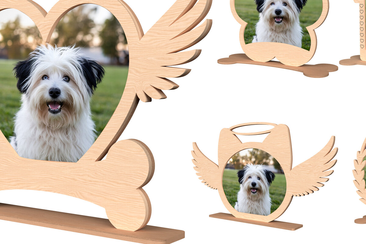 Intra απο ξύλο plywood 3mm-4mm πάχος – Πακέτο Κορνίζας για κατοικίδια Δίασταση  20x20 cm INTRAFABR-110382484