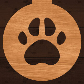 Intra απο ξύλο plywood 3mm-4mm πάχος – Στρογγυλό στολίδι για κατοικίδια με λέιζερ Δίασταση  20x20 cm INTRAFABR-110908380 - Image 1