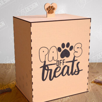 Intra απο ξύλο plywood 3mm-4mm πάχος – Pet Treat Box κοπής με λέιζερ. 3D κουτί Δίασταση 20x20 cm INTRAFABR-114815281 - Image 1