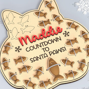 Intra απο ξύλο plywood 3mm-4mm πάχος – Pets Advent Calendars Πακέτο κοπής με λέιζερ Δίασταση  20x20 cm INTRAFABR-108578607 - Image 6