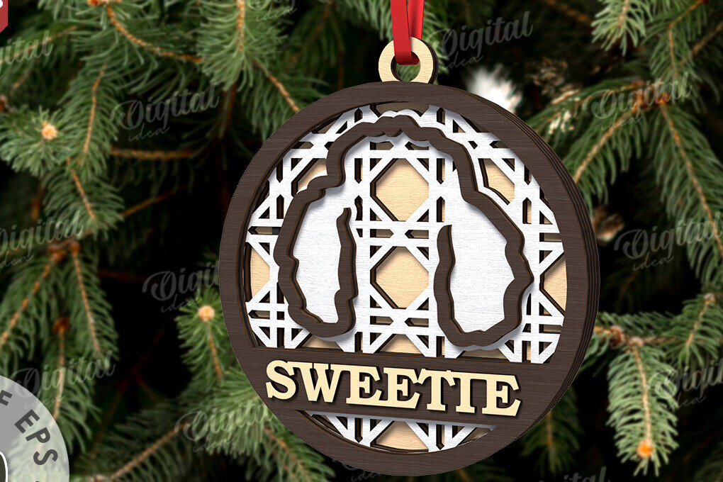 Intra απο ξύλο plywood 3mm-4mm πάχος –  κοπής με λέιζερ Χριστουγεννιάτικο στολίδι για κατοικίδια Δίασταση  20x20 cm INTRAFABR-108103947