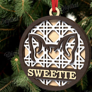 Intra απο ξύλο plywood 3mm-4mm πάχος –  κοπής με λέιζερ Χριστουγεννιάτικο στολίδι για κατοικίδια Δίασταση  20x20 cm INTRAFABR-108103989