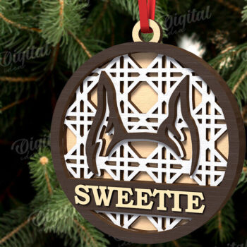 Intra απο ξύλο plywood 3mm-4mm πάχος –  κοπής με λέιζερ Χριστουγεννιάτικο στολίδι για κατοικίδια Δίασταση  20x20 cm INTRAFABR-108104050 - Image 1