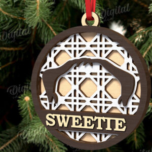 Intra απο ξύλο plywood 3mm-4mm πάχος –  κοπής με λέιζερ Χριστουγεννιάτικο στολίδι για κατοικίδια Δίασταση  20x20 cm INTRAFABR-108104062