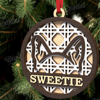 Intra απο ξύλο plywood 3mm-4mm πάχος –  κοπής με λέιζερ Χριστουγεννιάτικο στολίδι για κατοικίδια Δίασταση  20x20 cm INTRAFABR-108104742 - Image 1