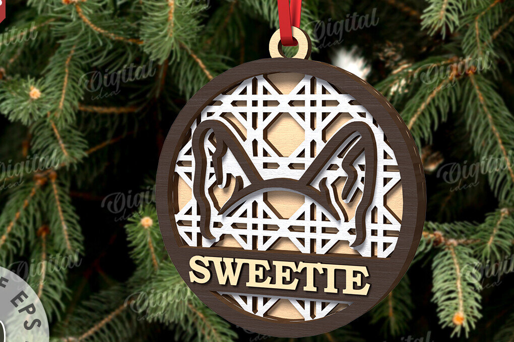 Intra απο ξύλο plywood 3mm-4mm πάχος –  κοπής με λέιζερ Χριστουγεννιάτικο στολίδι για κατοικίδια Δίασταση  20x20 cm INTRAFABR-108104742