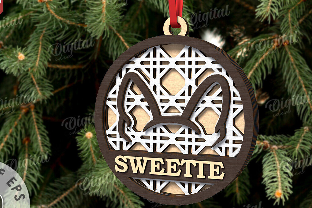 Intra απο ξύλο plywood 3mm-4mm πάχος –  κοπής με λέιζερ Χριστουγεννιάτικο στολίδι για κατοικίδια Δίασταση  20x20 cm INTRAFABR-108104759