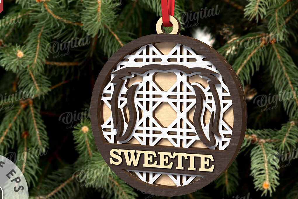 Intra απο ξύλο plywood 3mm-4mm πάχος –  κοπής με λέιζερ Χριστουγεννιάτικο στολίδι για κατοικίδια Δίασταση  20x20 cm INTRAFABR-108026216