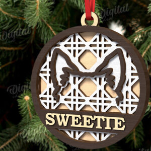 Intra απο ξύλο plywood 3mm-4mm πάχος –  κοπής με λέιζερ Χριστουγεννιάτικο στολίδι για κατοικίδια Δίασταση  20x20 cm INTRAFABR-108104819