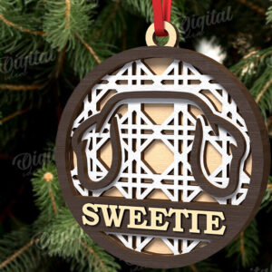 Intra απο ξύλο plywood 3mm-4mm πάχος –  κοπής με λέιζερ Χριστουγεννιάτικο στολίδι για κατοικίδια Δίασταση  20x20 cm INTRAFABR-108026232