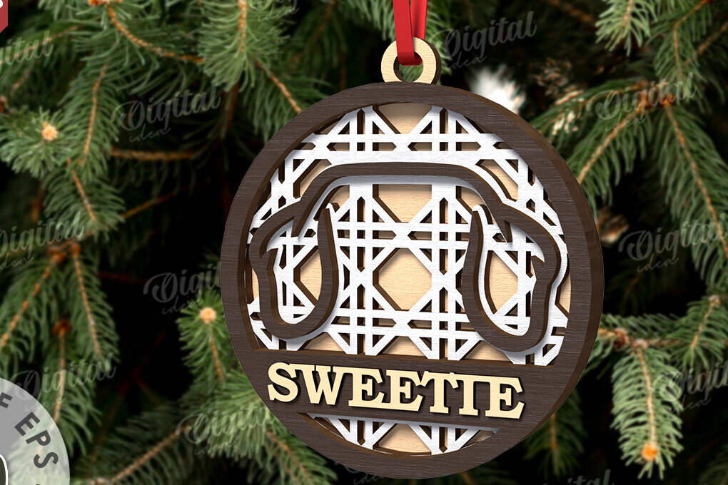 Intra απο ξύλο plywood 3mm-4mm πάχος –  κοπής με λέιζερ Χριστουγεννιάτικο στολίδι για κατοικίδια Δίασταση  20x20 cm INTRAFABR-108026232