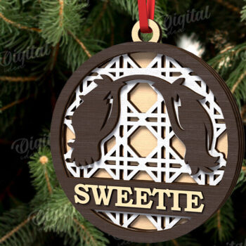 Intra απο ξύλο plywood 3mm-4mm πάχος –  κοπής με λέιζερ Χριστουγεννιάτικο στολίδι για κατοικίδια Δίασταση  20x20 cm INTRAFABR-108026274 - Image 1