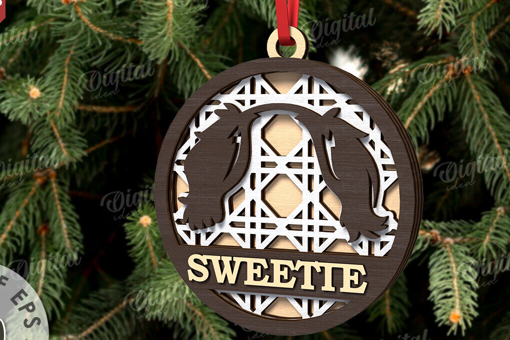 Intra απο ξύλο plywood 3mm-4mm πάχος –  κοπής με λέιζερ Χριστουγεννιάτικο στολίδι για κατοικίδια Δίασταση  20x20 cm INTRAFABR-108026274