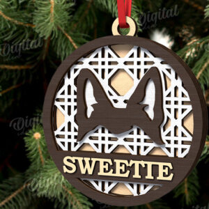 Intra απο ξύλο plywood 3mm-4mm πάχος –  κοπής με λέιζερ Χριστουγεννιάτικο στολίδι για κατοικίδια Δίασταση  20x20 cm INTRAFABR-108026382