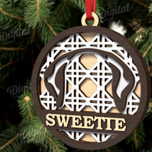 Intra απο ξύλο plywood 3mm-4mm πάχος –  κοπής με λέιζερ Χριστουγεννιάτικο στολίδι για κατοικίδια Δίασταση  20x20 cm INTRAFABR-108026418