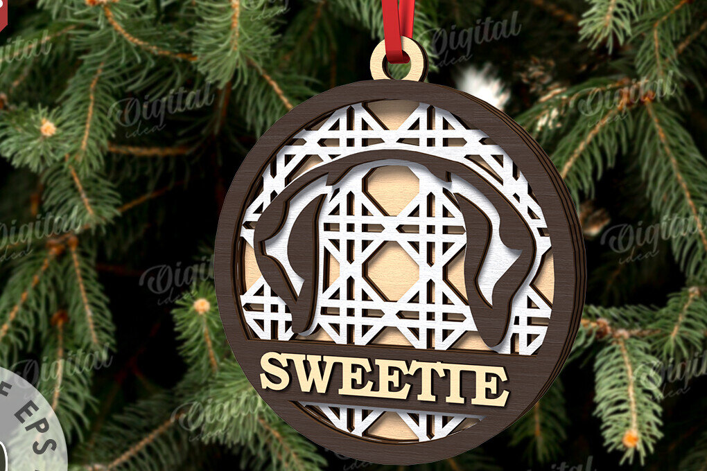 Intra απο ξύλο plywood 3mm-4mm πάχος –  κοπής με λέιζερ Χριστουγεννιάτικο στολίδι για κατοικίδια Δίασταση  20x20 cm INTRAFABR-108026418