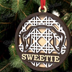 Intra απο ξύλο plywood 3mm-4mm πάχος –  κοπής με λέιζερ Χριστουγεννιάτικο στολίδι για κατοικίδια Δίασταση  20x20 cm INTRAFABR-108026172