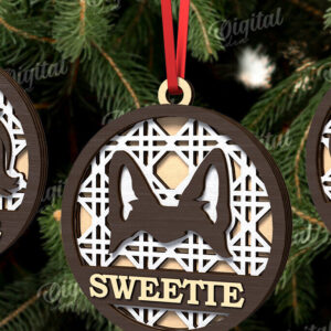 Intra απο ξύλο plywood 3mm-4mm πάχος – Pets Χριστουγεννιάτικα στολίδια LaserCut Πακέτο Δίασταση  20x20 cm INTRAFABR-108295845