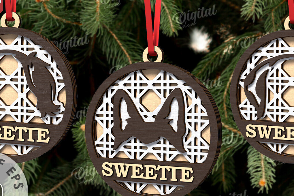 Intra απο ξύλο plywood 3mm-4mm πάχος – Pets Χριστουγεννιάτικα στολίδια LaserCut Πακέτο Δίασταση  20x20 cm INTRAFABR-108295845