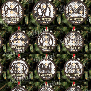 Intra απο ξύλο plywood 3mm-4mm πάχος – Pets Χριστουγεννιάτικα στολίδια LaserCut Πακέτο Δίασταση  20x20 cm INTRAFABR-108295845 - Image 2