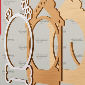 Intra απο ξύλο plywood 3mm-4mm πάχος – Pets Χριστουγεννιάτικα στολίδια LaserCut Πακέτο Δίασταση  20x20 cm INTRAFABR-104865568 - Image 2