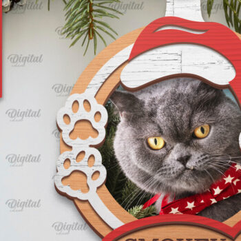 Intra απο ξύλο plywood 3mm-4mm πάχος – Pets Χριστουγεννιάτικα στολίδια LaserCut Πακέτο Δίασταση  20x20 cm INTRAFABR-104865568 - Image 5