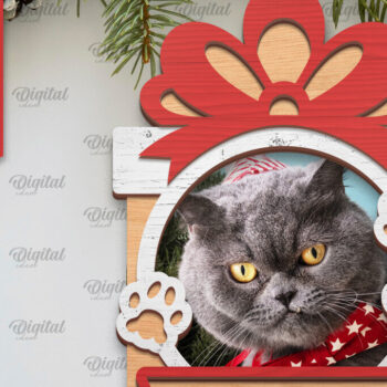 Intra απο ξύλο plywood 3mm-4mm πάχος – Pets Χριστουγεννιάτικα στολίδια LaserCut Πακέτο Δίασταση  20x20 cm INTRAFABR-104865568 - Image 12