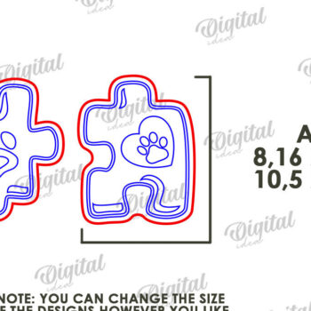 Intra απο ξύλο plywood 3mm-4mm πάχος – Σκουλαρίκια για κατοικίδια Πακέτο κοπής με λέιζερ Δίασταση 5x5 cm INTRAFABR-115295395 - Image 4